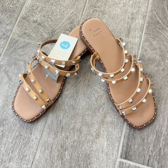 a new day Shoes Nwt Womens Hollis Embellished Slide Sandals A New